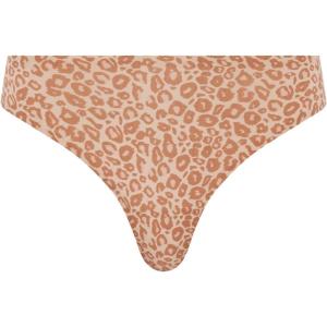 image:imageChantelle Womens Soft Stretch One Size Retro ThongNeutral Leopard